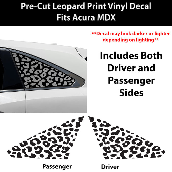 Fits Acura MDX 2014-2020 Animal Leopard Cheetah Cow Window Vinyl Decal Stickers - Bogar Tech Designs