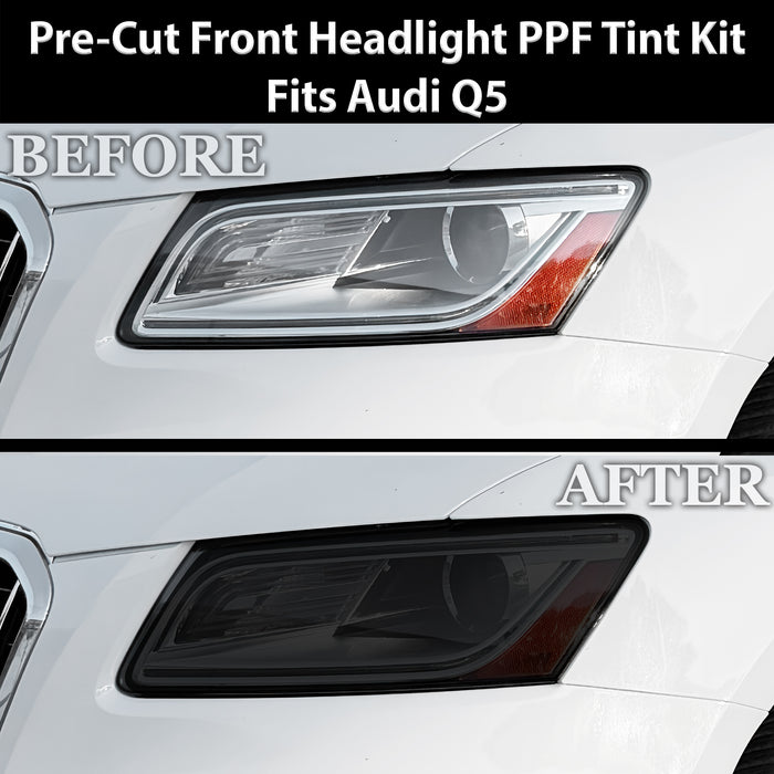 Fits Audi Q5 2013-2017 Full Headlight Taillight Precut Smoked PPF Tint Kit Film Overlay  - Bogar Tech Designs