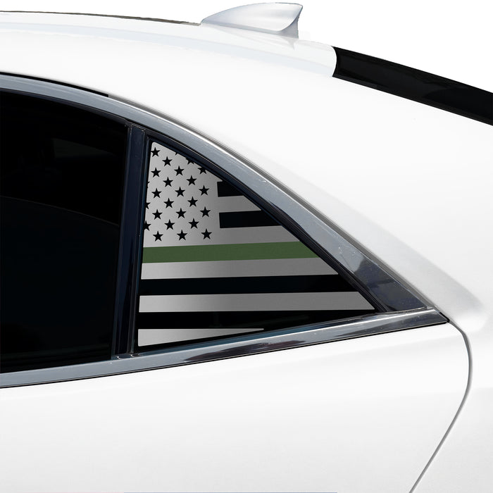 Fits Chevrolet Malibu 2013-2015 Quarter Window American Flag Vinyl Decal Stickers - Bogar Tech Designs