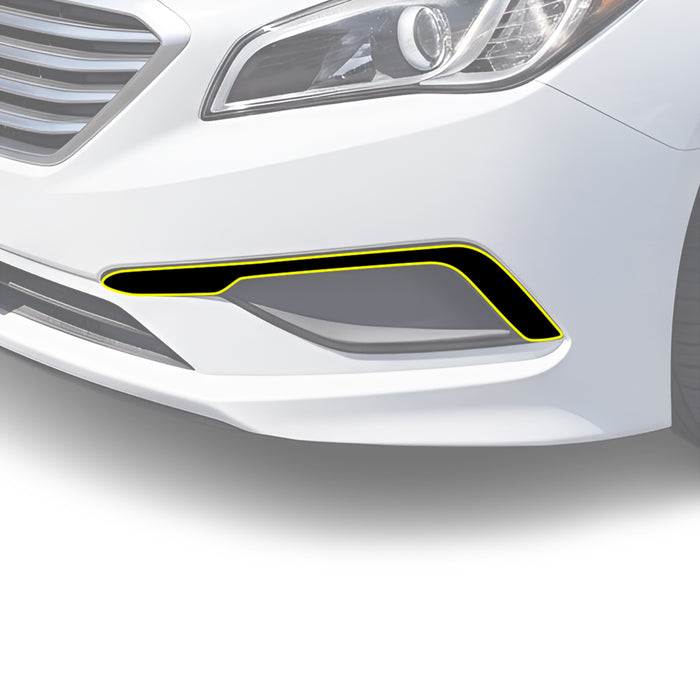 Fits Hyundai Sonata 2015-2017 Vinyl Chrome Delete Grille Blackout Decal Stickers Overlay Film - Bogar Tech Designs
