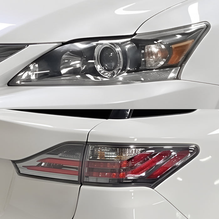 Fits Lexus CT200 2011-2018 Full Headlight Taillight Precut Smoked PPF Tint Kit Film Overlay  - Bogar Tech Designs