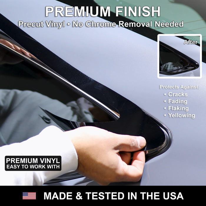 Fits Lexus ES 2013-2018 Vinyl Chrome Delete Grille Blackout Decal Stickers Overlay Film - Bogar Tech Designs