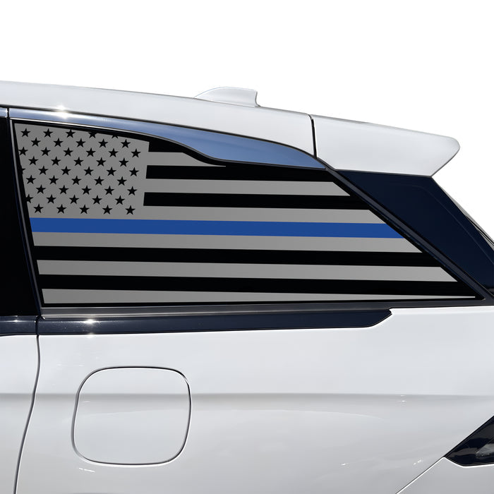 Fits Lincoln Nautilus 2024-2026 Quarter Window American Flag Vinyl Decal Stickers - Bogar Tech Designs