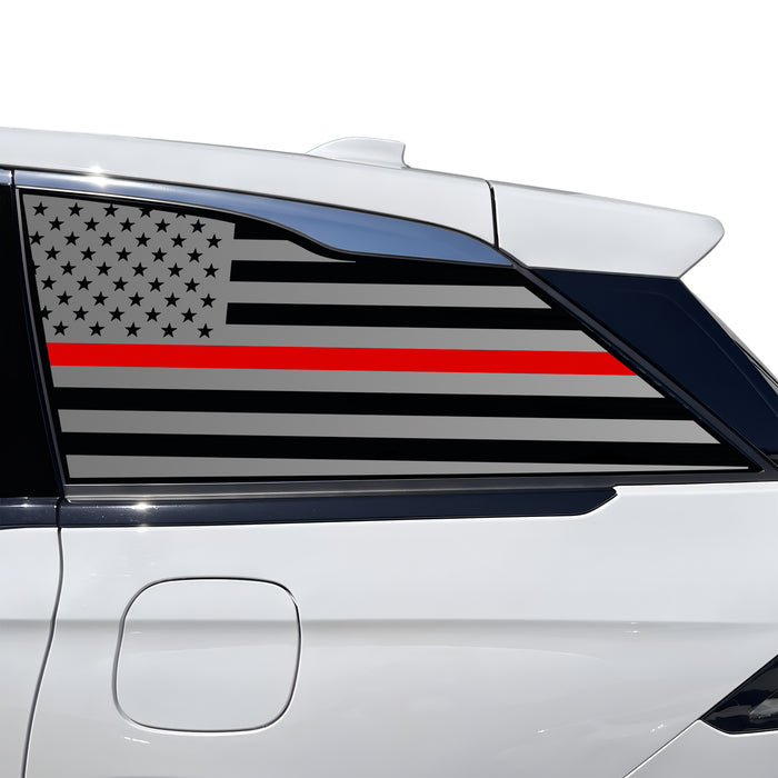 Fits Lincoln Nautilus 2024-2026 Quarter Window American Flag Vinyl Decal Stickers - Bogar Tech Designs