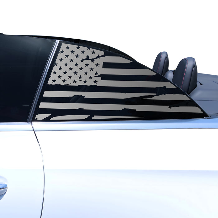 Fits Mercedes-Benz CLE Convertible 2024-2026 Quarter Window American Flag Vinyl Decal Stickers - Bogar Tech Designs