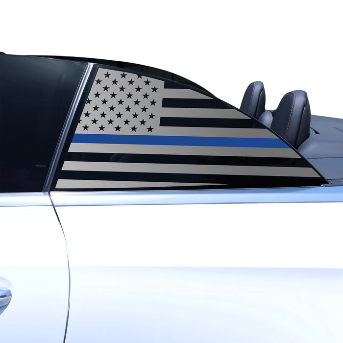 Fits Mercedes-Benz CLE Convertible 2024-2026 Quarter Window American Flag Vinyl Decal Stickers - Bogar Tech Designs