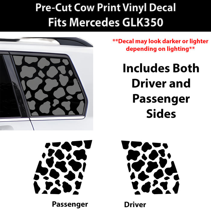 Fits Mercedes-Benz GLK 2010-2015 Animal Leopard Cheetah Cow Window Vinyl Decal Stickers - Bogar Tech Designs