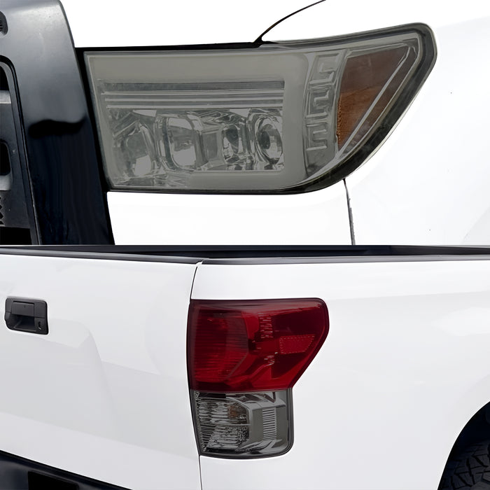 Fits Toyota Tundra 2007-2013 Full Headlight Taillight Precut Smoked PPF Tint Kit Film Overlay  - Bogar Tech Designs
