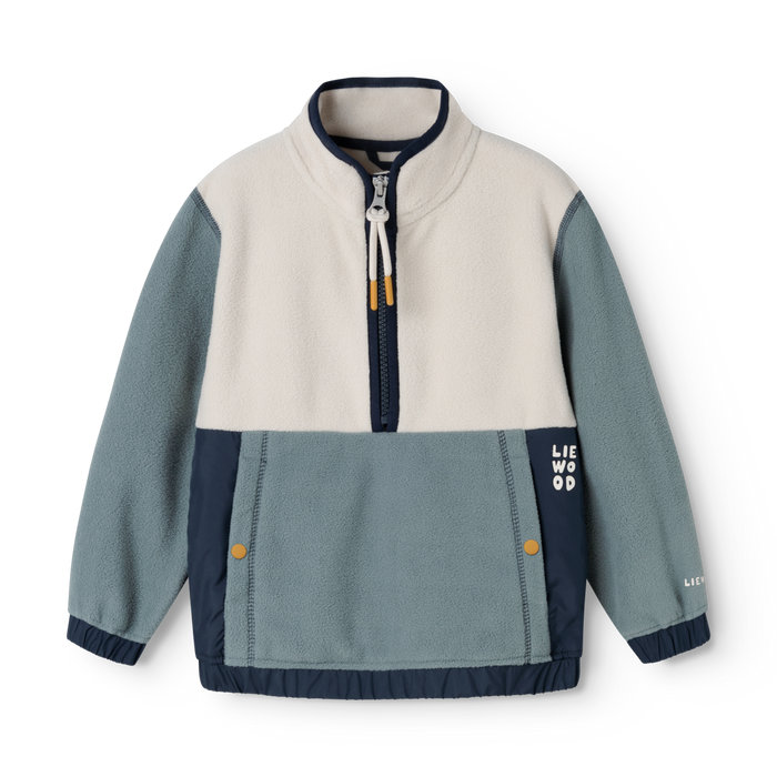 Liewood - Fleece Half Zip Shirt - Wynn - Classic Navy Mix