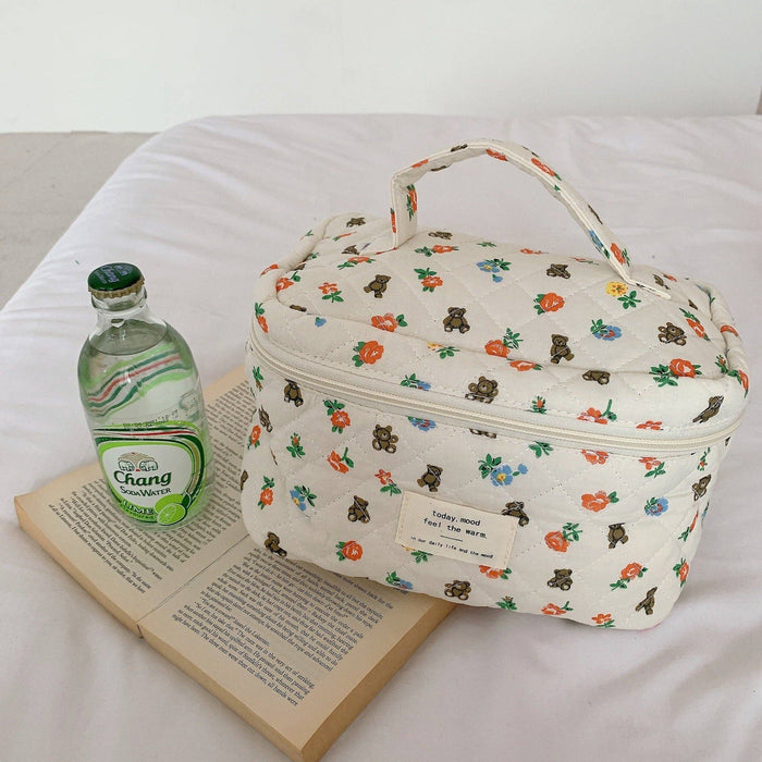 Floral Large Cosmetic Bag Storage Bag