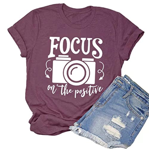 Focus On The Positive T-Shirt for Women Positive Graphic Shirt