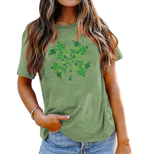 Four Leaf Clover Shirt Women 4 Leaf Lucky St Patricks Day T-Shirt