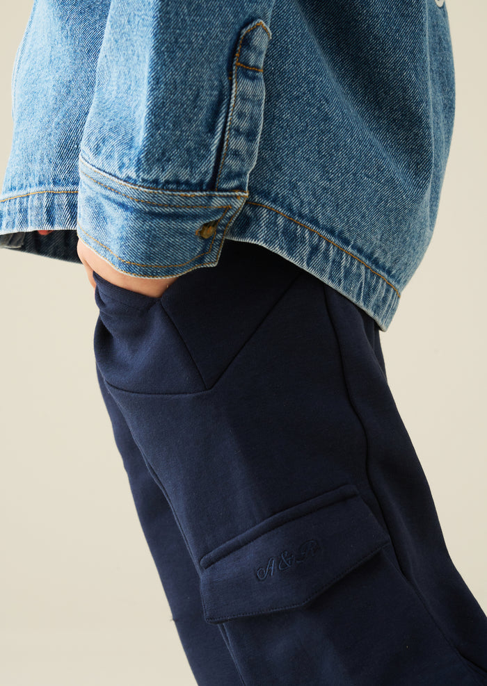 Frank Navy Panelled Jogger