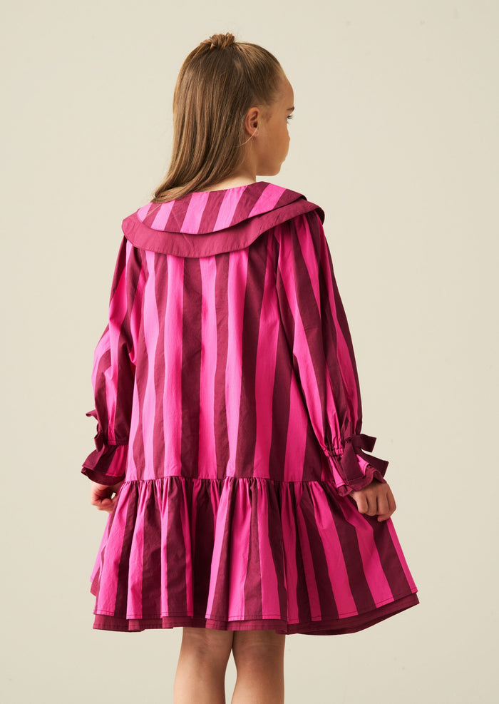 Frankie Stripe Double Collar Dress