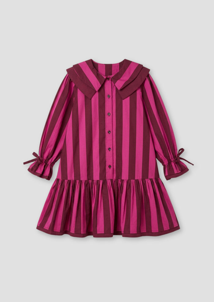 Frankie Stripe Double Collar Dress