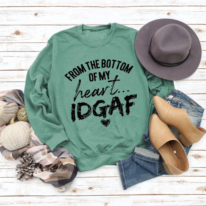 Light green sweater (black word color picture) / S