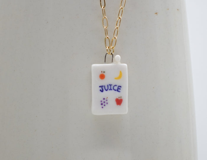 Fruit Medley Juice Box Necklace