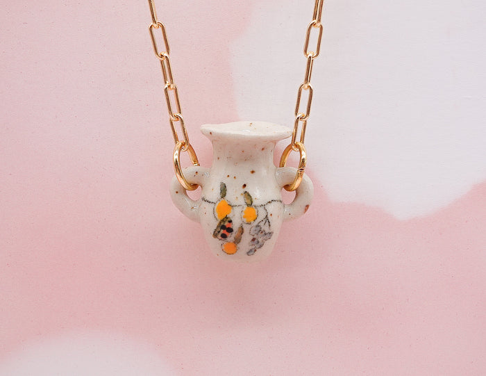 Fruity Still Life Vase Necklace