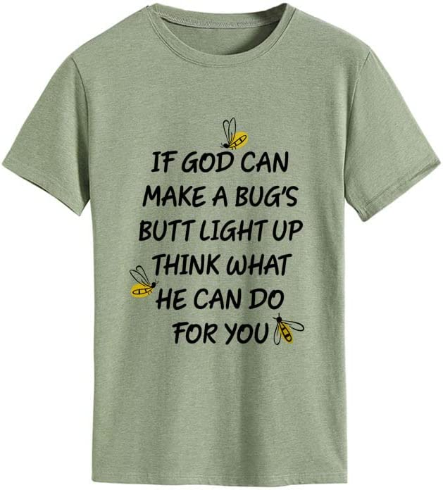 Funny Christian Shirt Women Christian Lightning Bug Shirt Gifts for Her