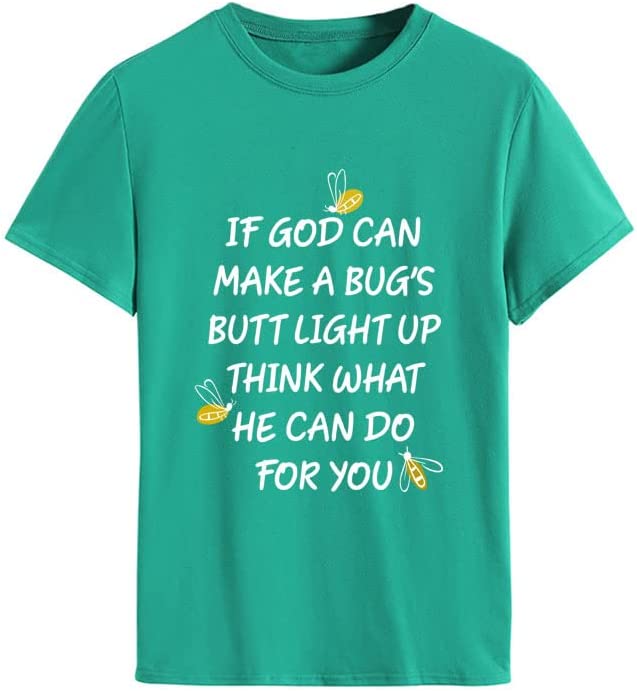 Funny Christian Shirt Women Christian Lightning Bug Shirt Gifts for Her