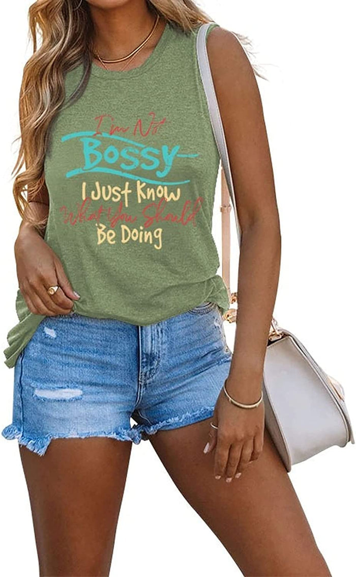 Funny Shirts for Wife Women I'm Not Bossy I Just Know What You Should Be Doing Tees Tops