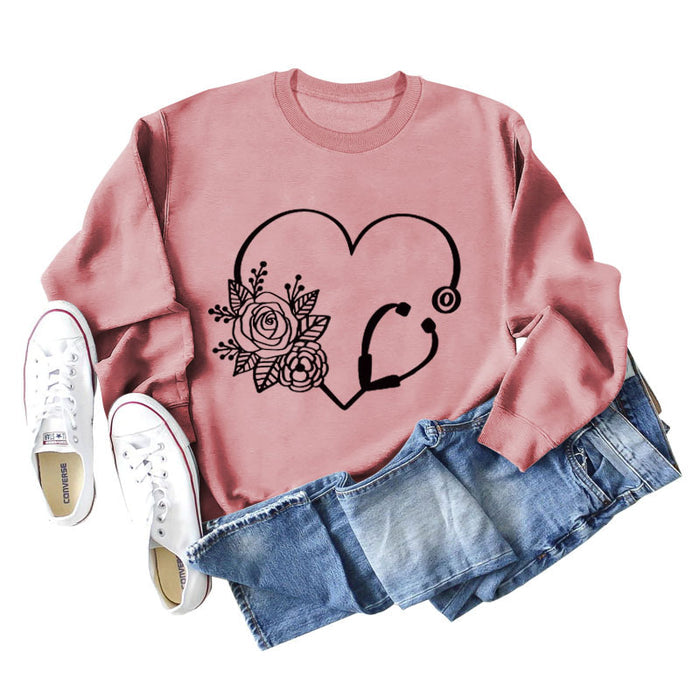 Rose gold sweater (black font) / S