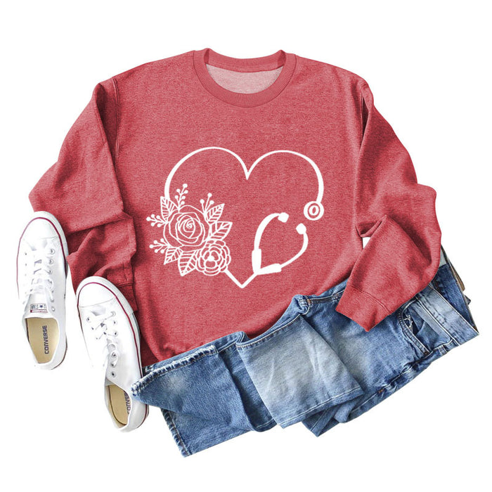 Red sweater (white font) / S
