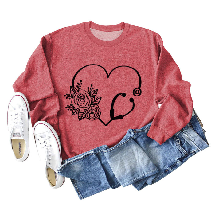Red sweater (black font) / S