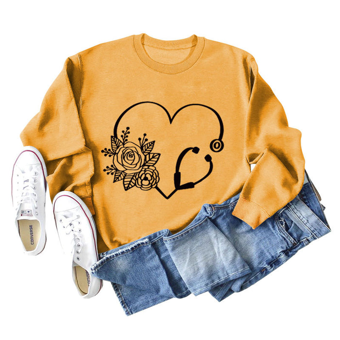 Yellow sweater (black font) / S