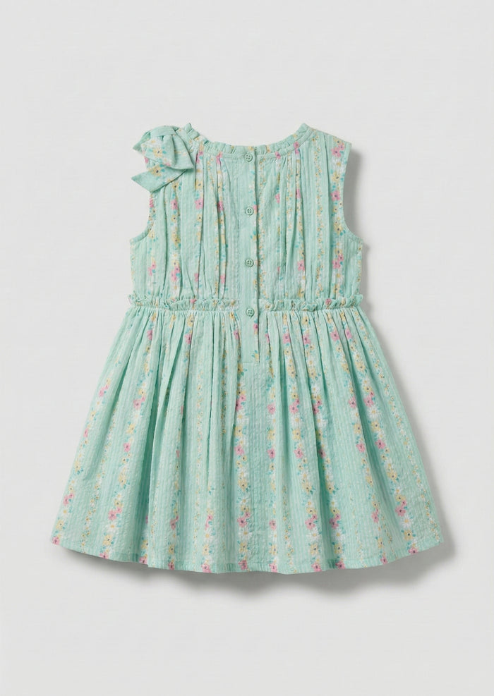 Gianna Floral Stripe Bow Shoulder Dress
