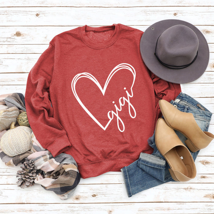 Red sweater (white font) / S