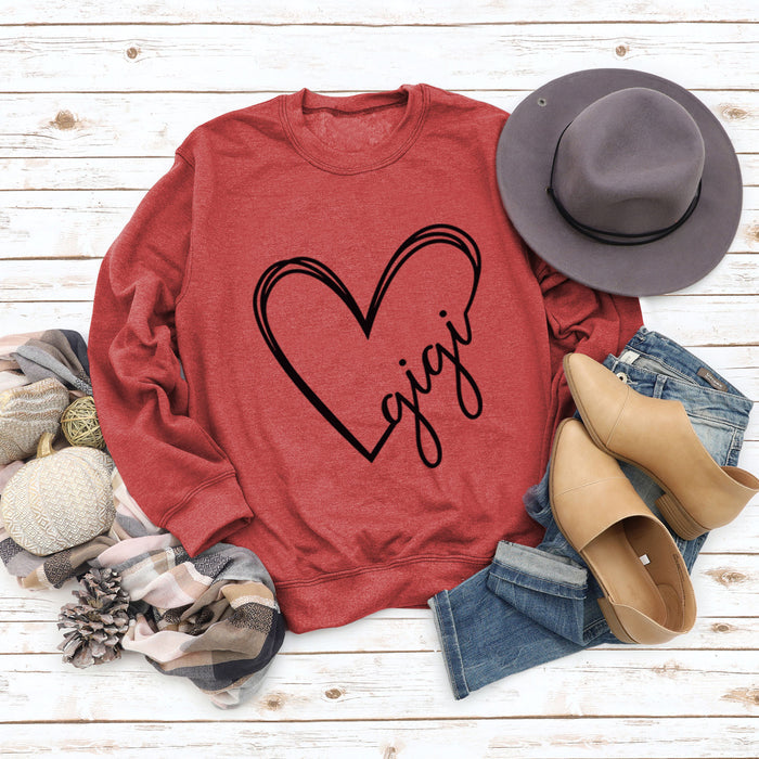 Red sweater (black font) / S