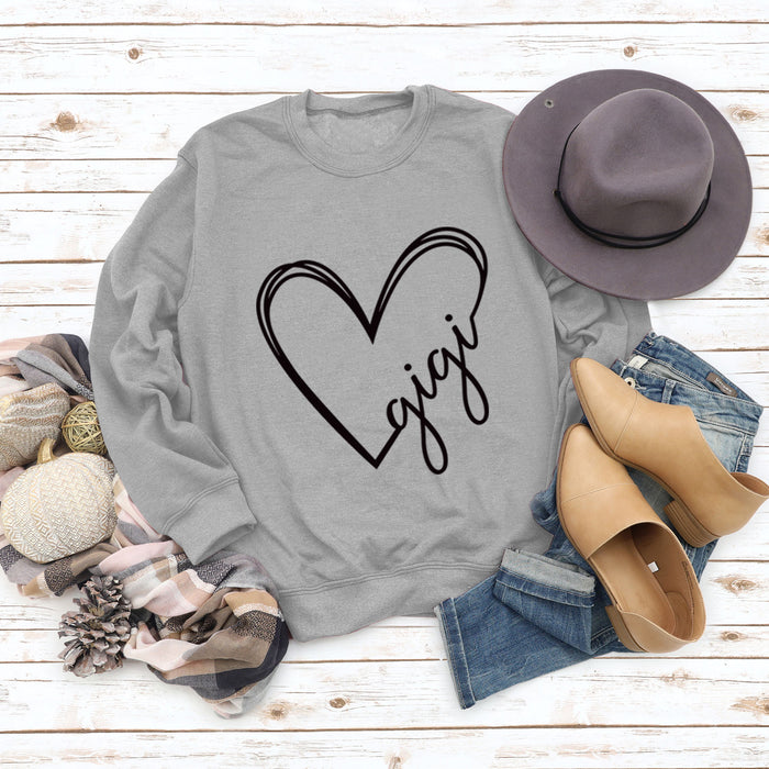 Gray sweater (black font) / S
