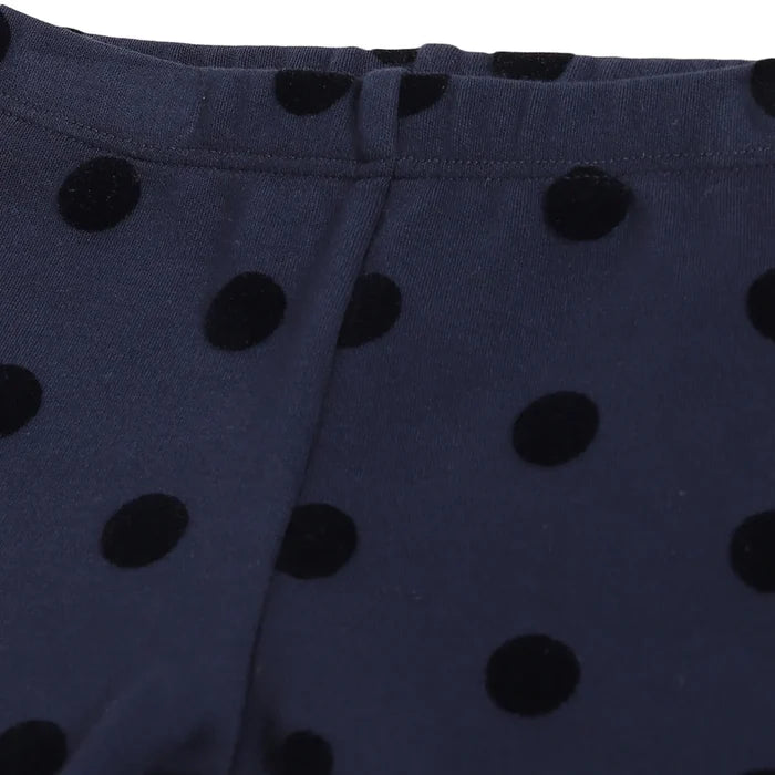Girls Blue Printed Ankle-Length Leggings