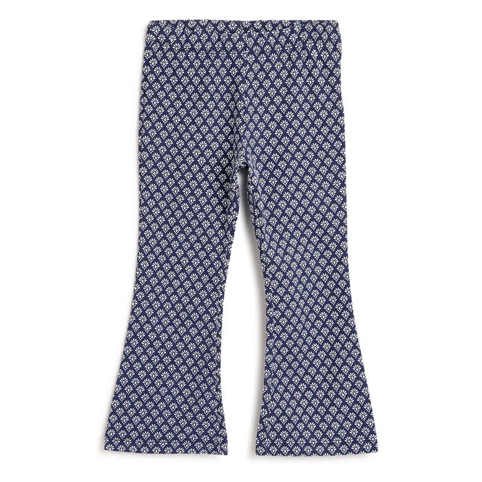 Girls Blue Printed Trousers