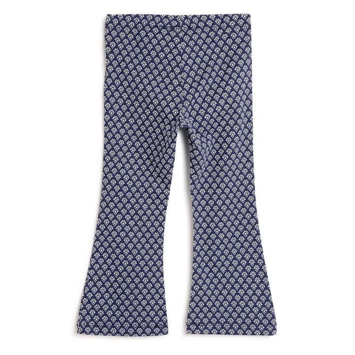 Girls Blue Printed Trousers