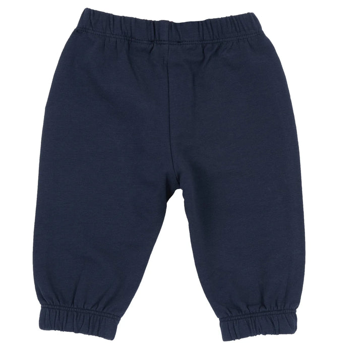 Girls Dark Blue Printed Joggers