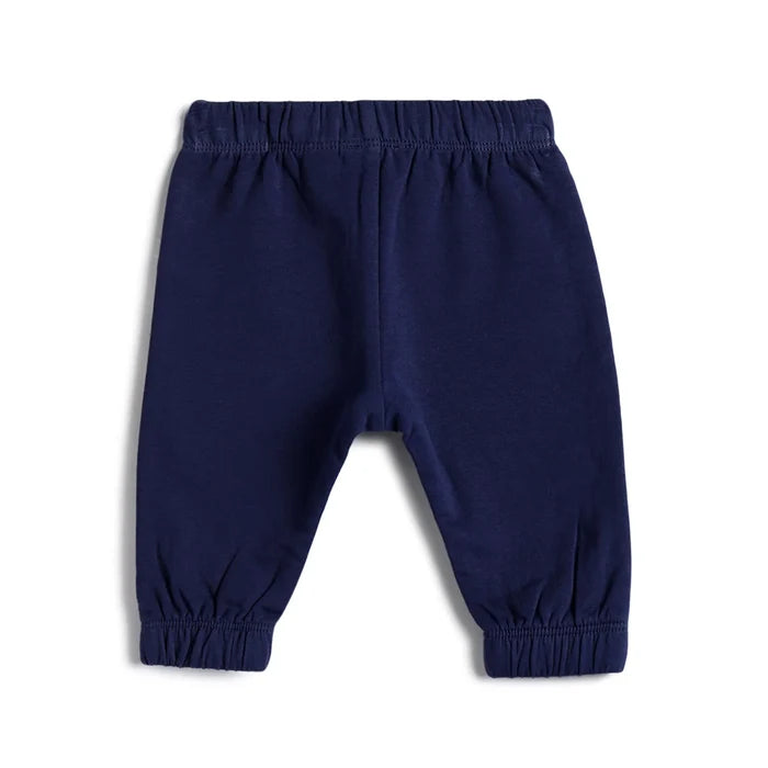 Girls Dark Blue Printed Joggers