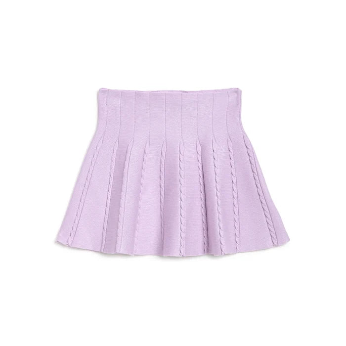 Girls Purple Mini Flared Skirt