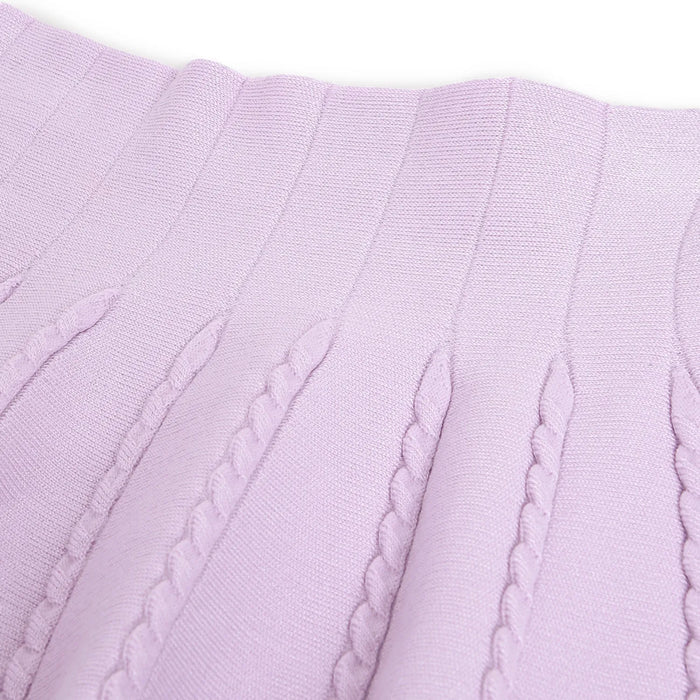 Girls Purple Mini Flared Skirt