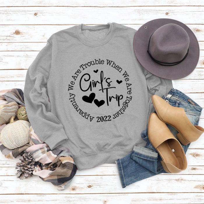 Grey sweater (black font) / S
