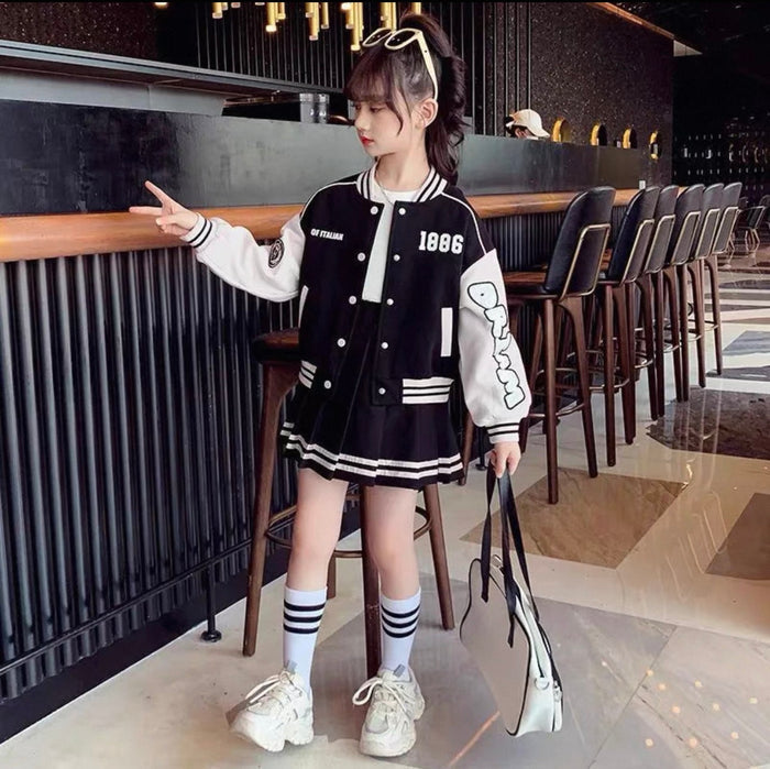 Girls' Varsity Baseball Jacket Skirt Set | Canada