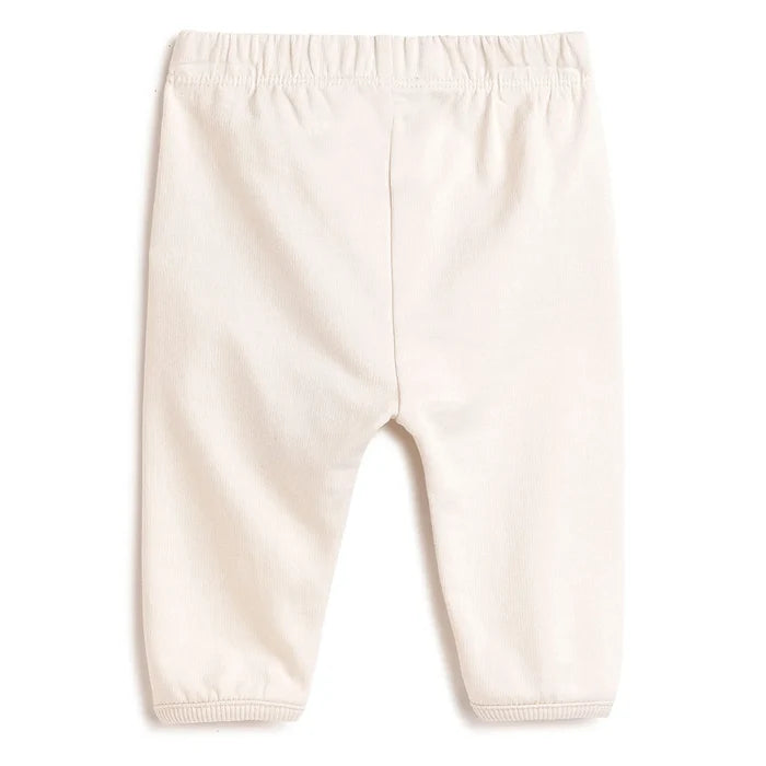 Girls White Printed Joggers