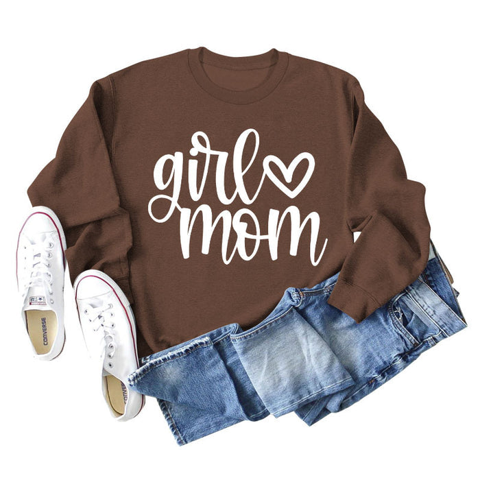 Coffee colored sweater (white font) / S