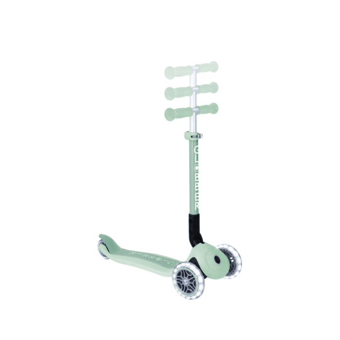 Globber ECOLOGIC JUNIOR Foldable Scooter with Lights - Pistachio