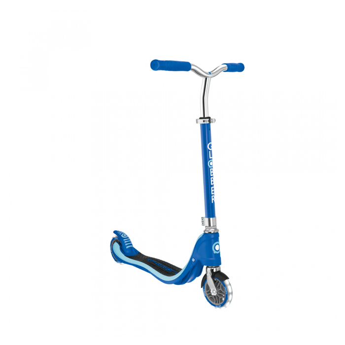 Globber FLOW 125 Wcooter with Light Up Wheels - Navy Blue