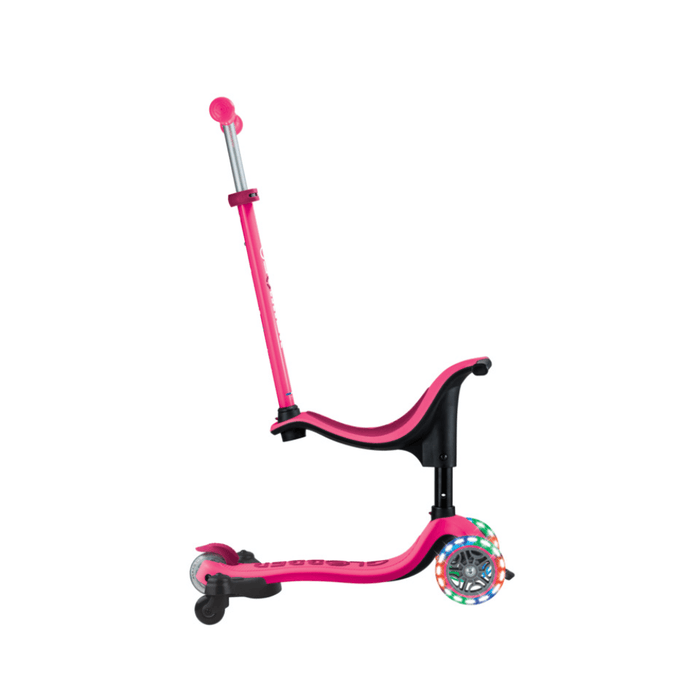 Globber Go Up Sporty Lights 360 Scooter - Fuchsia/Dark Pink
