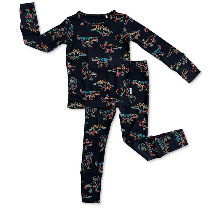 Glow-A-Saurus Long Sleeve All Wrapped Up Kid's Two Piece Jammie Set