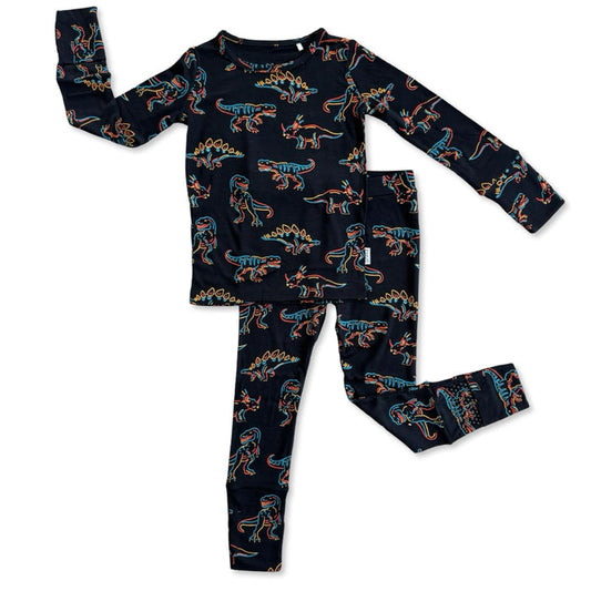 Glow-A-Saurus Long Sleeve All Wrapped Up Kid's Two Piece Jammie Set