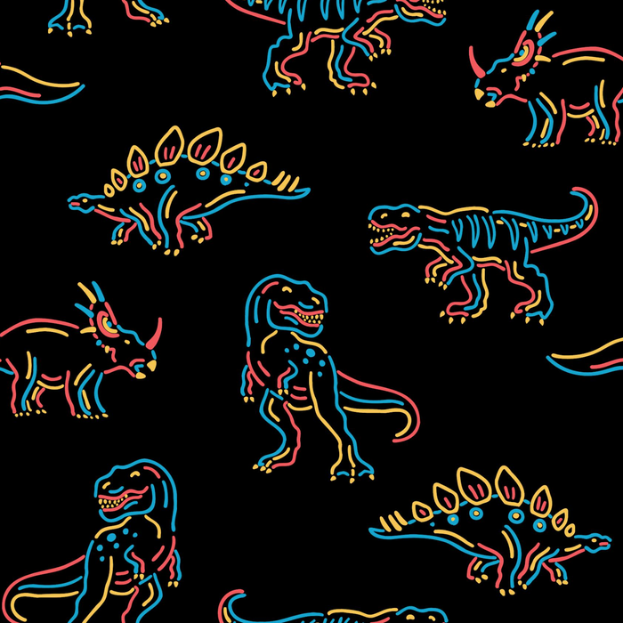 Glow-A-Saurus Long Sleeve All Wrapped Up Kid's Two Piece Jammie Set